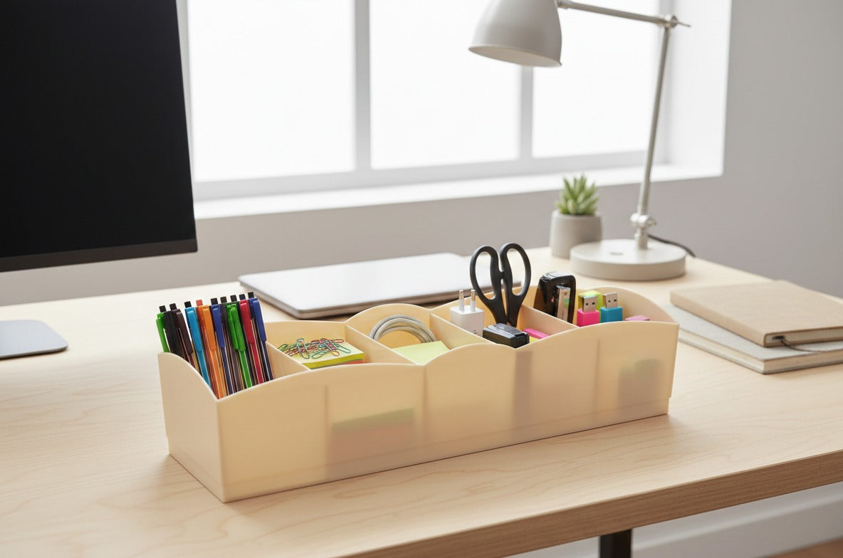 Organizer 5 Grid Plastic Storage Box Drawer Organizer image 3