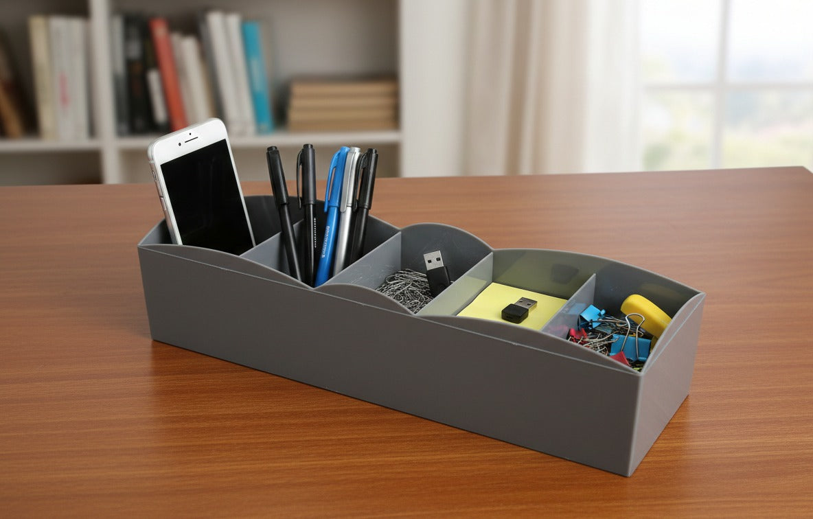 Organizer 5 Grid Plastic Storage Box Drawer Organizer image 2