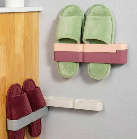 Space-Saving Adhesive Slipper Holder for Bathroom and Entryway main image