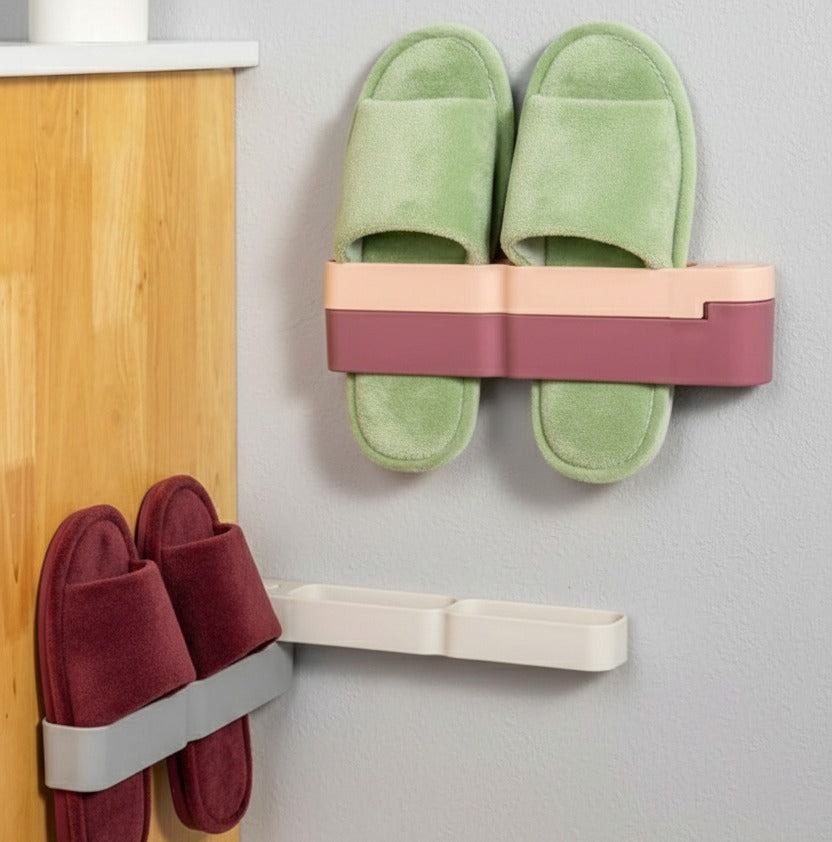 Space-Saving Adhesive Slipper Holder for Bathroom and Entryway main image