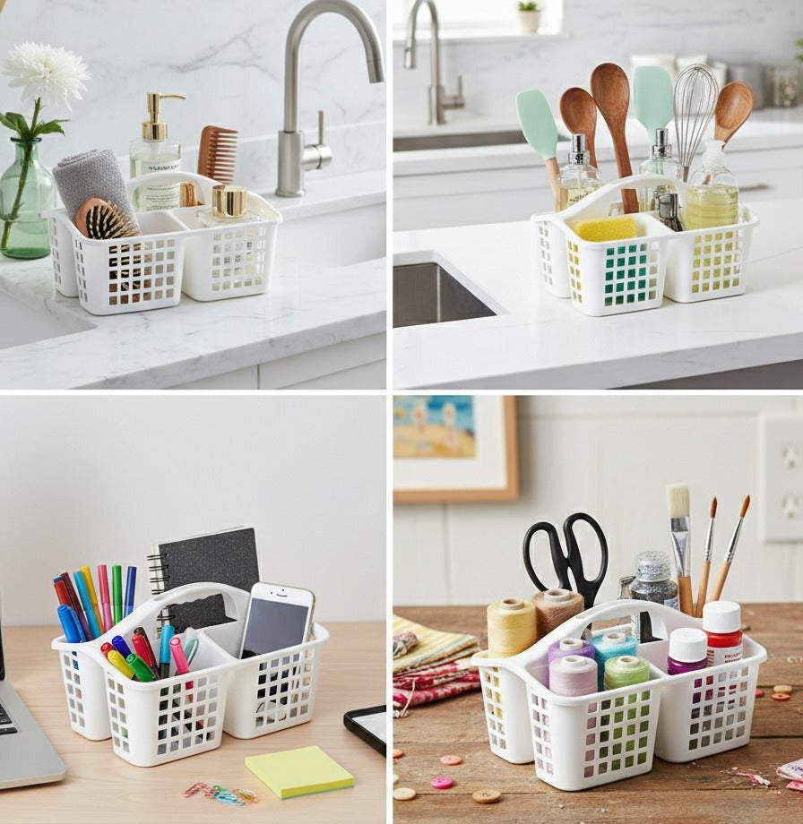 Imperial 3-compartment Storage Basket/plastic Storage Basket For Multipurpose image 5
