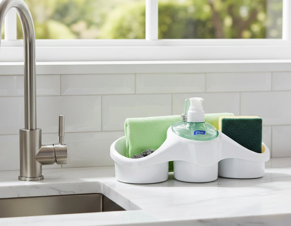 Imperial 3-in-1 Kitchen Sink Organizer with Soap Dispenser image 2