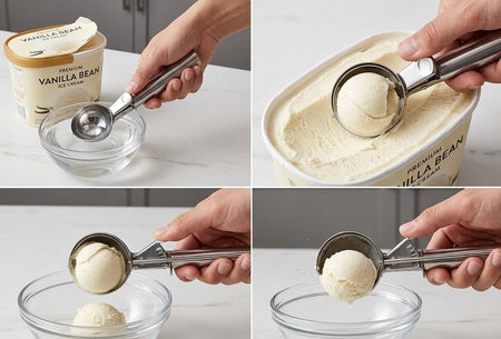 Non-Stick Ice Cream Scooper with Comfort Grip – Effortless Squeeze-to-Release Trigger for Perfect Round Scoops image 2