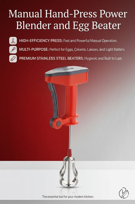 Eco-Pulse Manual Hand Blender – High-Speed Rotary Whisk image 3