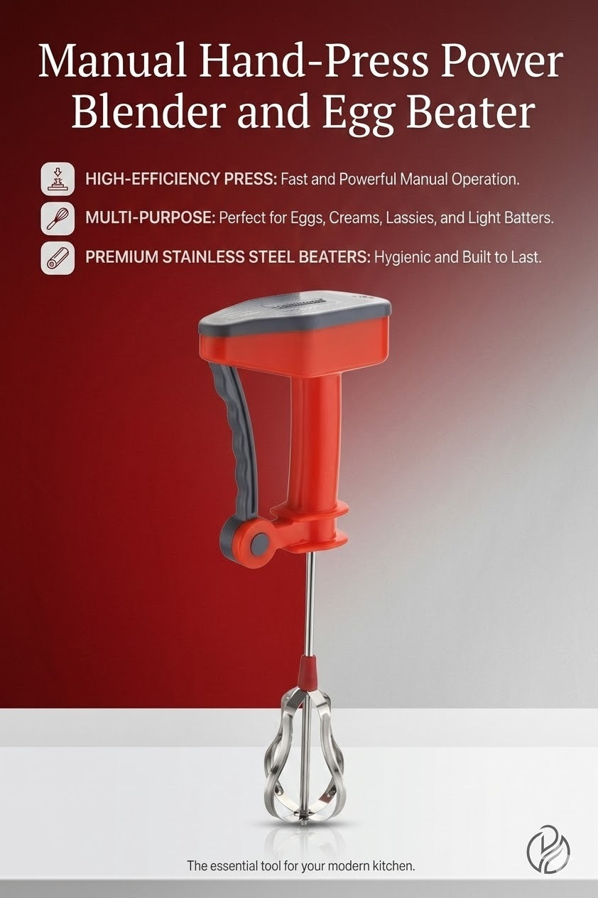 Eco-Pulse Manual Hand Blender – High-Speed Rotary Whisk image 3