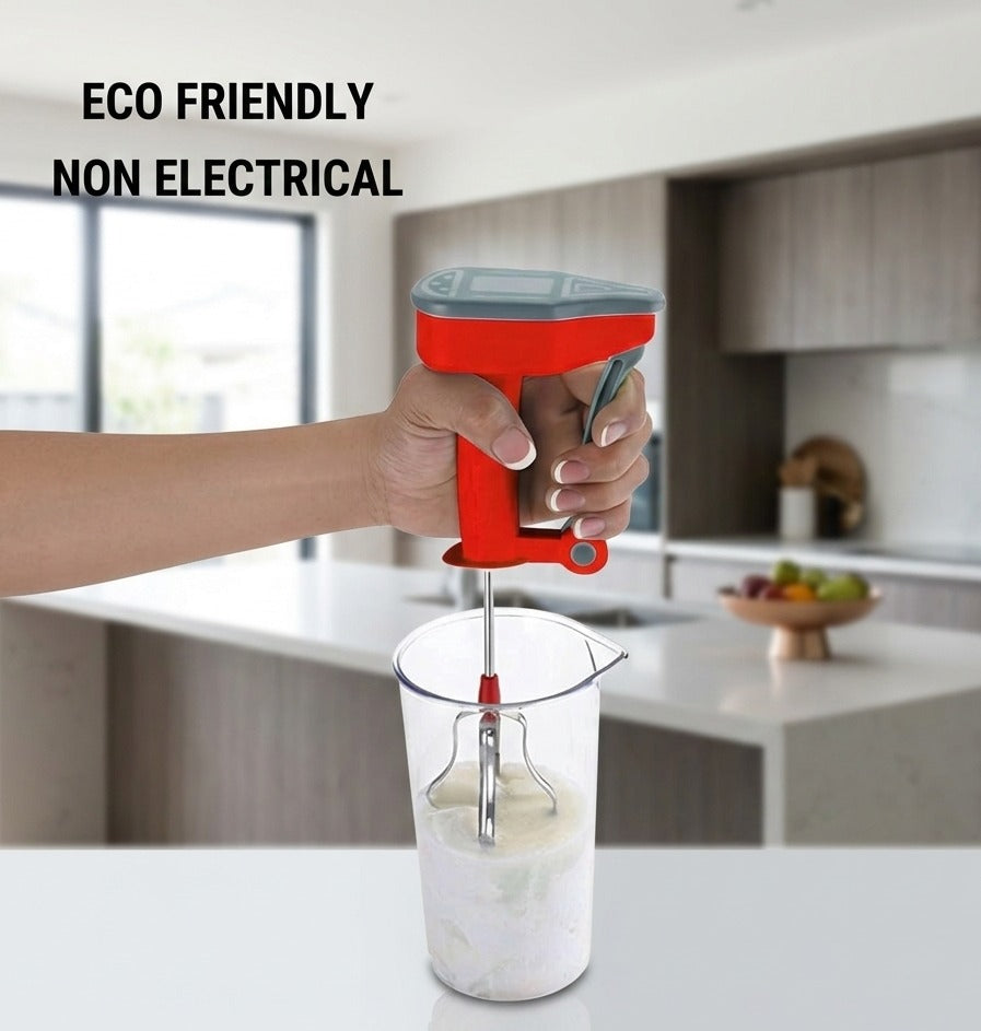Eco-Pulse Manual Hand Blender – High-Speed Rotary Whisk image 2