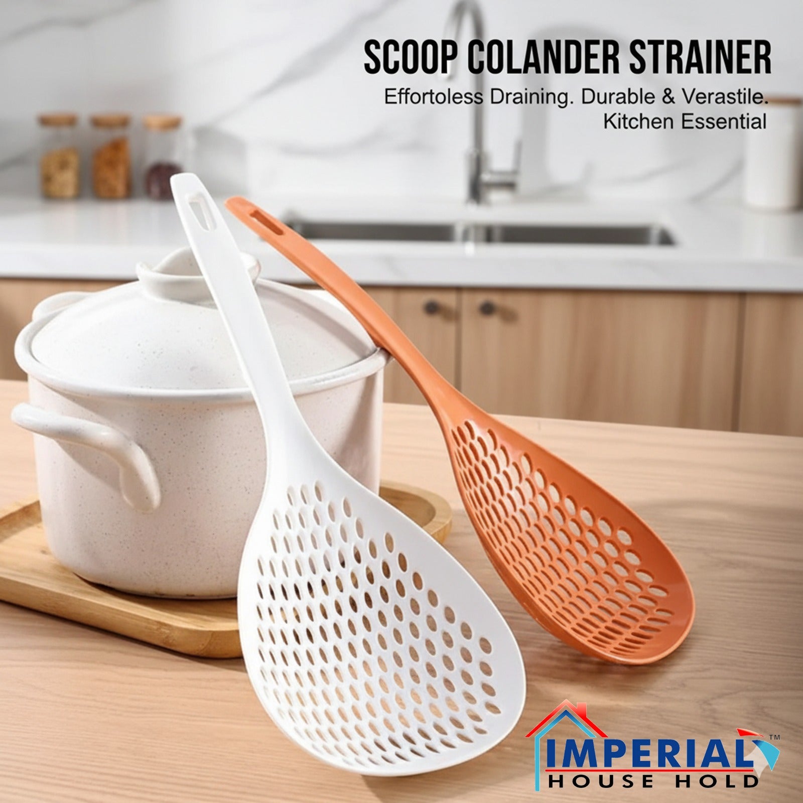 Durable Scoop Colander Strainer main image