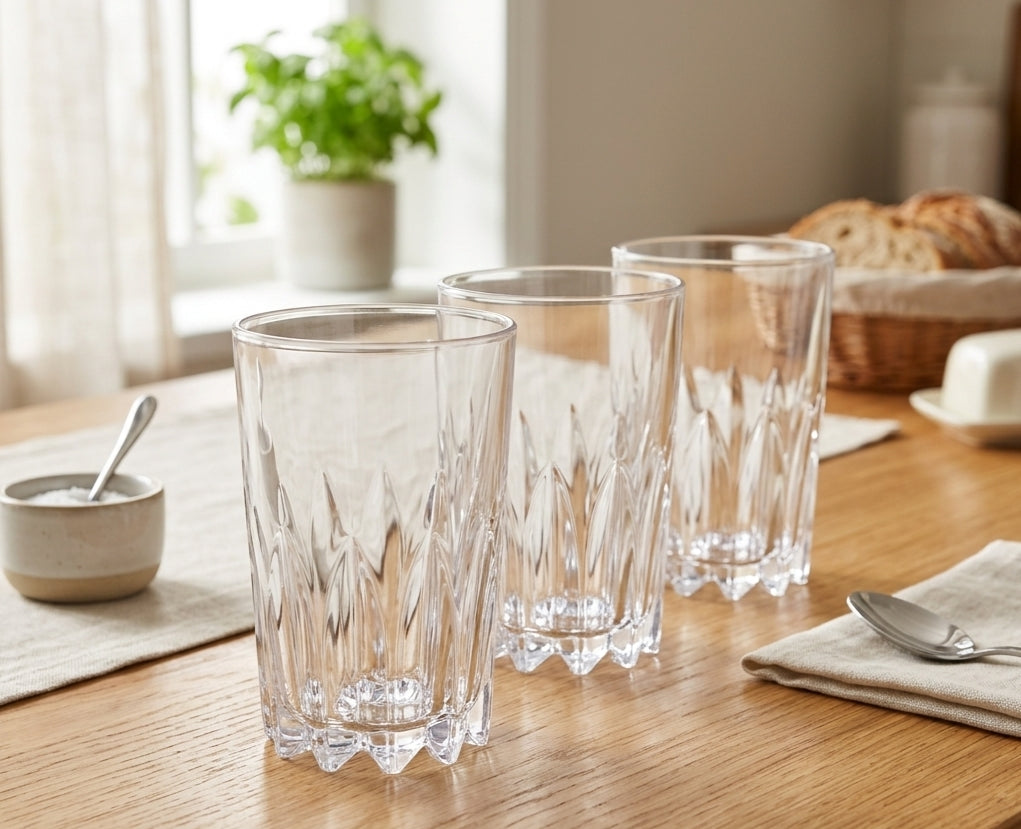 Crystal-Clear Acrylic Drinking Glass Set (Durable & Reusable)(Pack Of 2) image 2