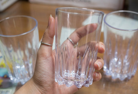 Crystal-Clear Acrylic Drinking Glass Set (Durable & Reusable)(Pack Of 2) image 3