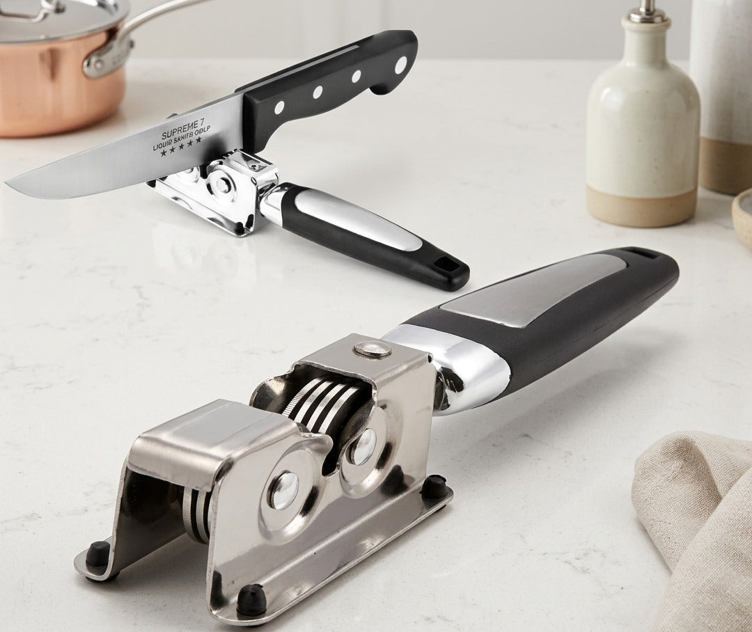 SURMENE Precision Knife Sharpener – Professional 2-Slot Manual Grinder with Ergonomic Handle & Non-Slip Base for Stainless Steel Blades image 2