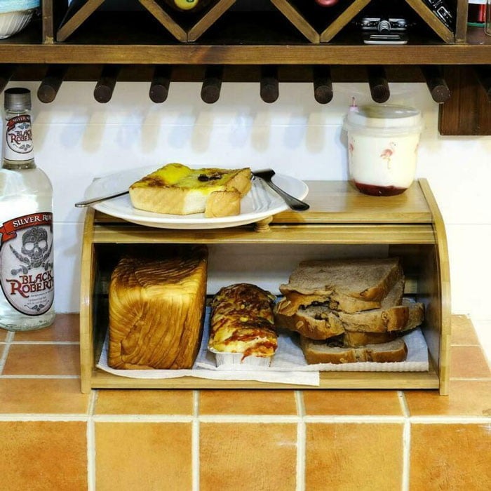 Large Bamboo Roll-Top Bread Box – Eco-Friendly Kitchen Countertop Storage & Food Organizer image 3