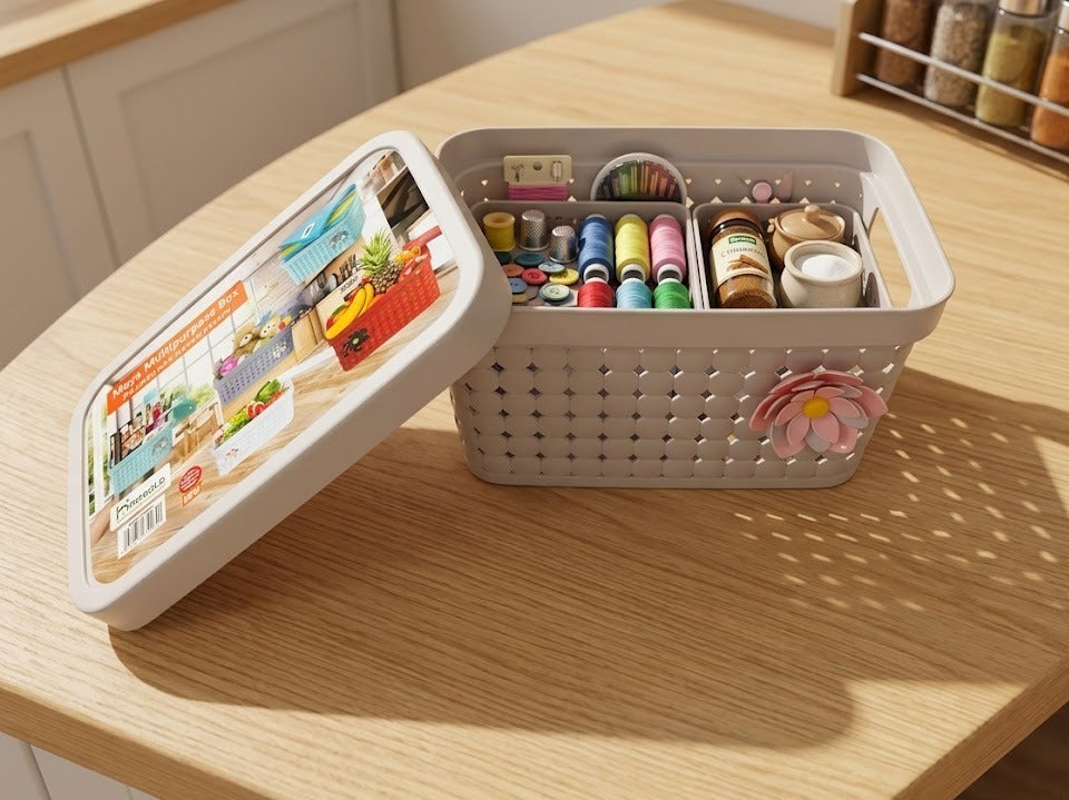 Imperial Premium Rectangular Organizer Basket – Durable Plastic Storage Bin image 2