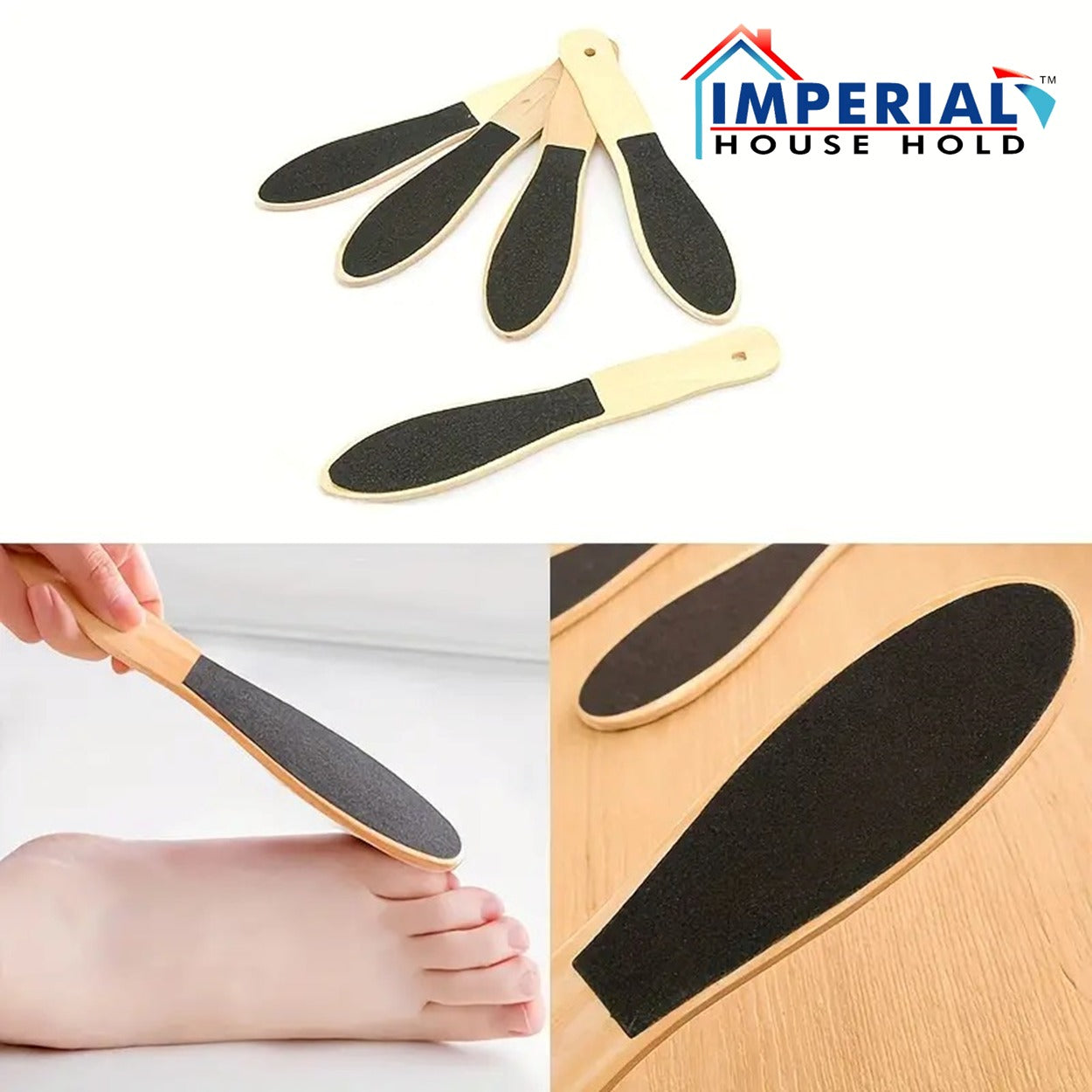 Imperial Household Wooden Foot File – Professional Callus Remover & Pedicure Rasp for Smooth Feet image 2