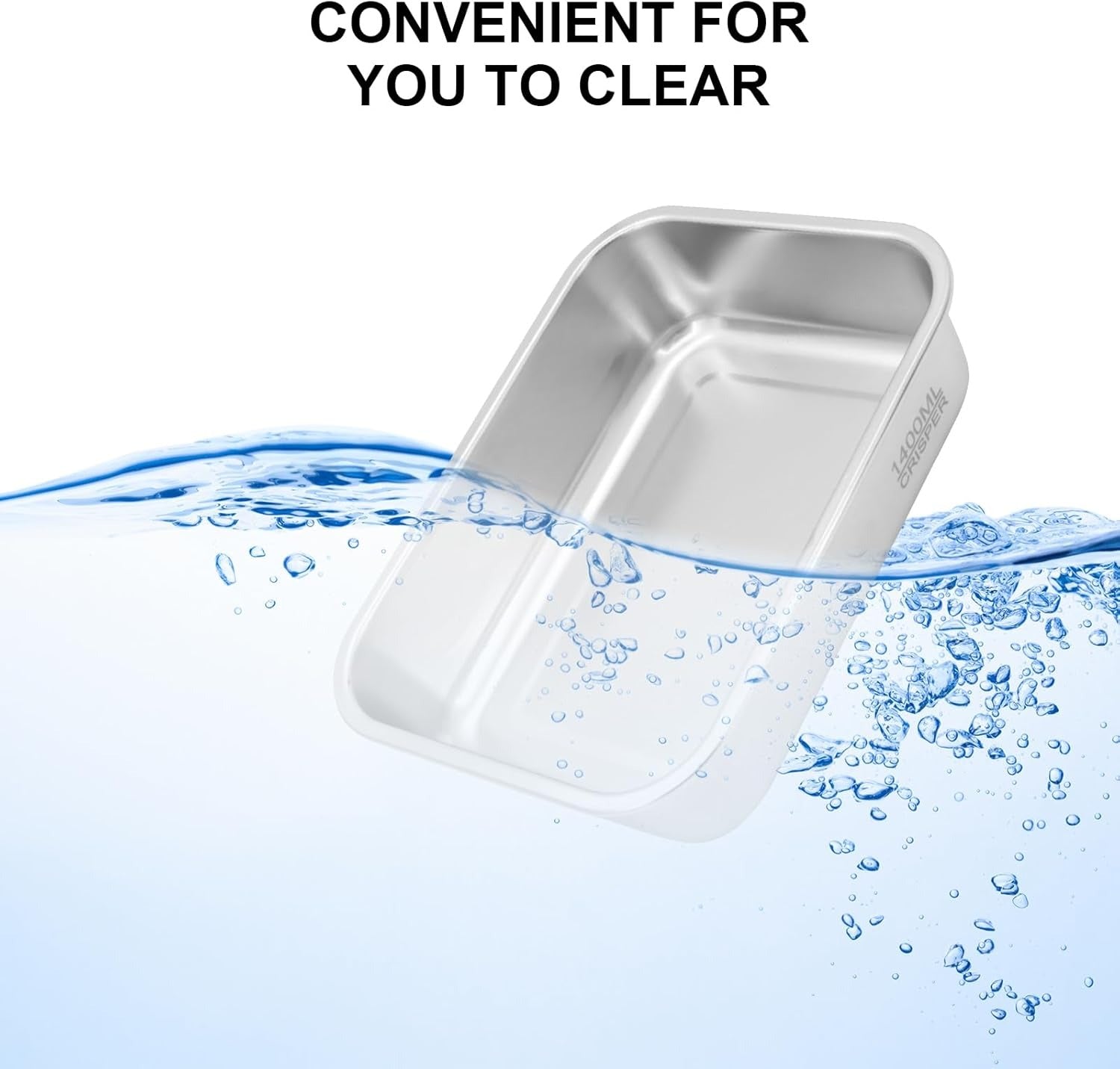 Premium Stainless Steel Flat Crisper Box – Airtight Food Storage image 6