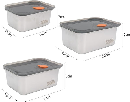 Deep Stainless Steel Crisper Box Airtight Food Storage image 5