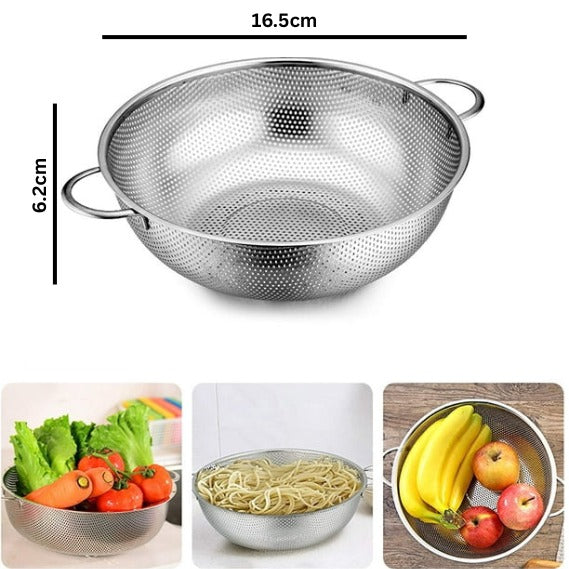 Premium Stainless Steel Mesh Colander – Heavy-Duty Kitchen Strainer with Handles image 9