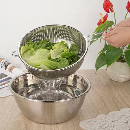 Premium Stainless Steel Kitchen Strainer – Fine Mesh Colander with Ergonomic Handle image 2