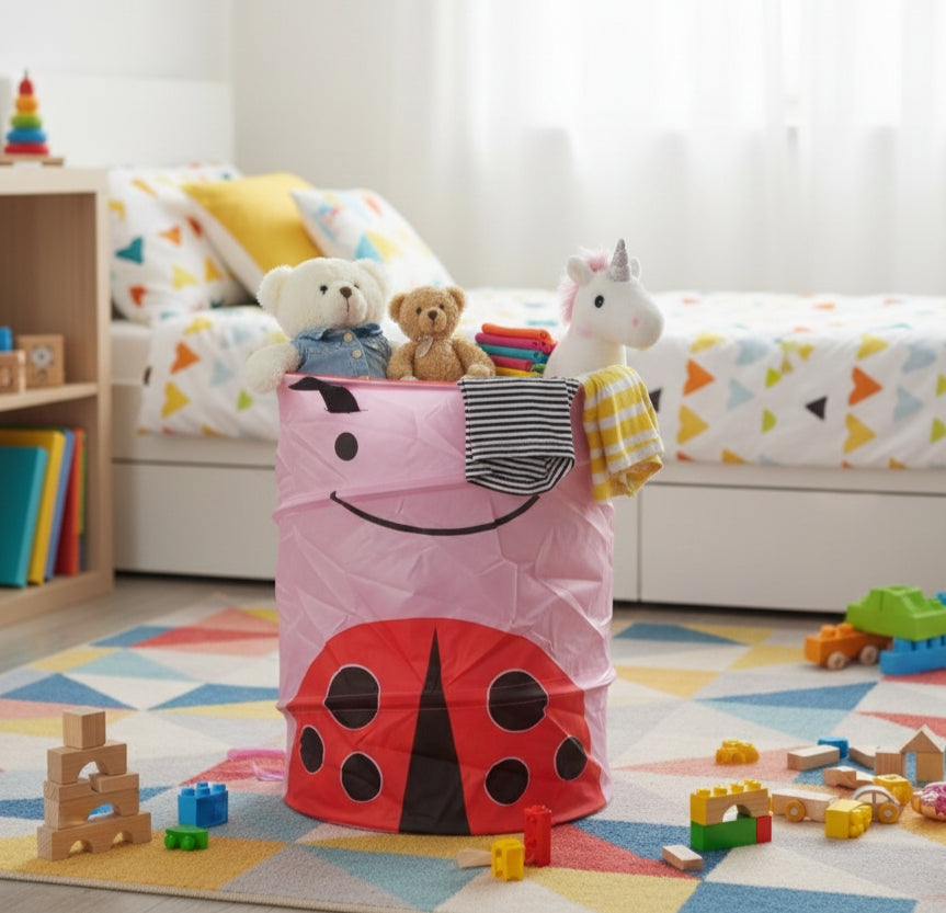 Kids’ Pop-Up Laundry Basket | Breathable Mesh Clothes Hamper & Toy Storage Bin | Collapsible & Portable Design image 3
