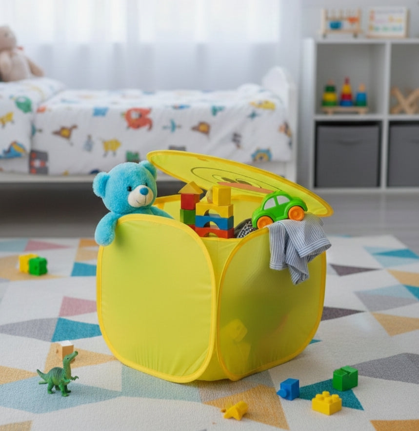 Kids’ Pop-Up Laundry Basket | Breathable Mesh Clothes Hamper & Toy Storage Bin | Collapsible & Portable Design main image