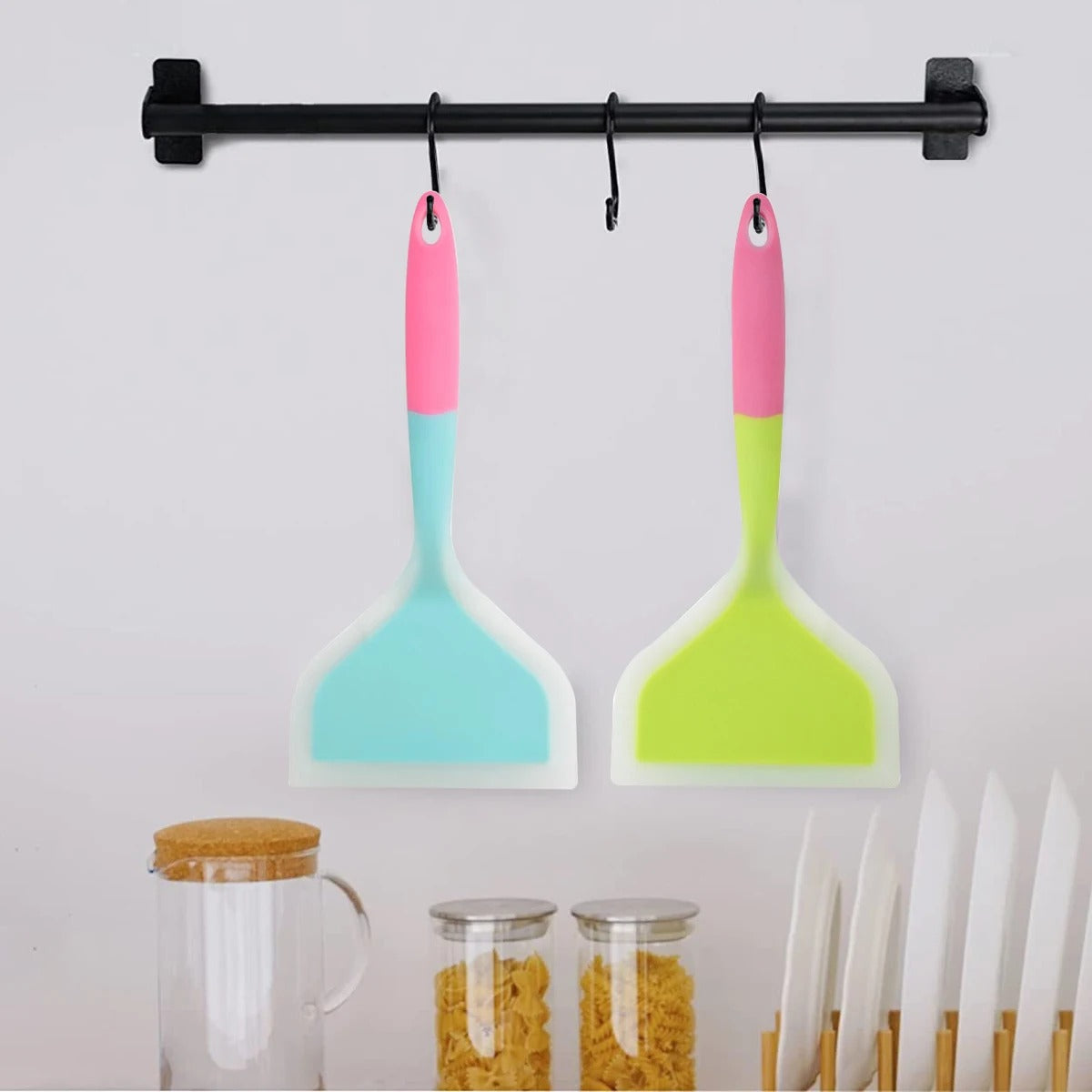 Wide Silicone Spatula & Turner: Non-Stick Heat Resistant Scraper image 4