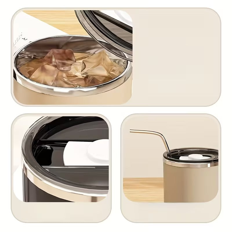 Mug with Lid Stainless Steel Coffee Cup for Men And Women Office High Value Insulated Cup for Drinking Water And Tea Cup image 3