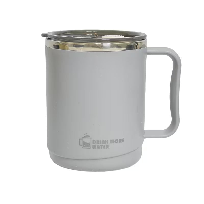Mug with Lid Stainless Steel Coffee Cup for Men And Women Office High Value Insulated Cup for Drinking Water And Tea Cup image 6
