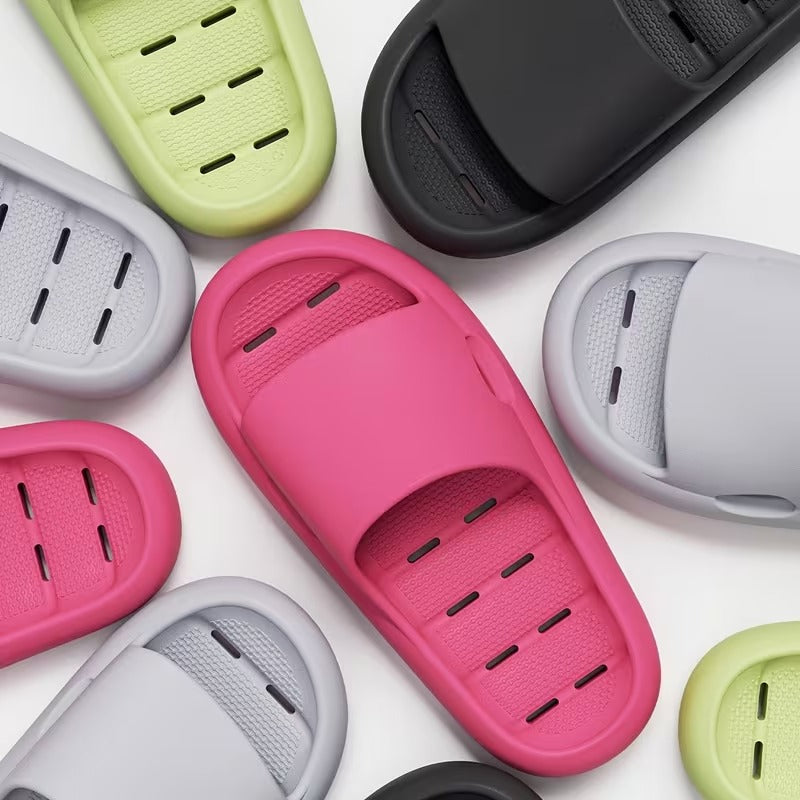 Quick-Drying Shower Slides with Drainage Holes – Lightweight EVA Compression Slippers for Bath, Pool, and Spa image 5