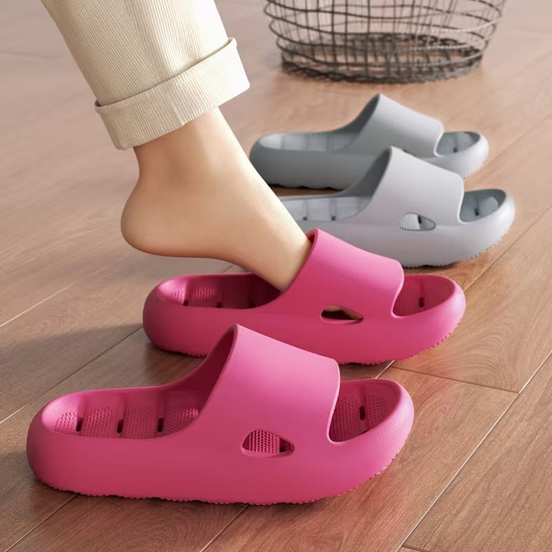 Quick-Drying Shower Slides with Drainage Holes – Lightweight EVA Compression Slippers for Bath, Pool, and Spa main image