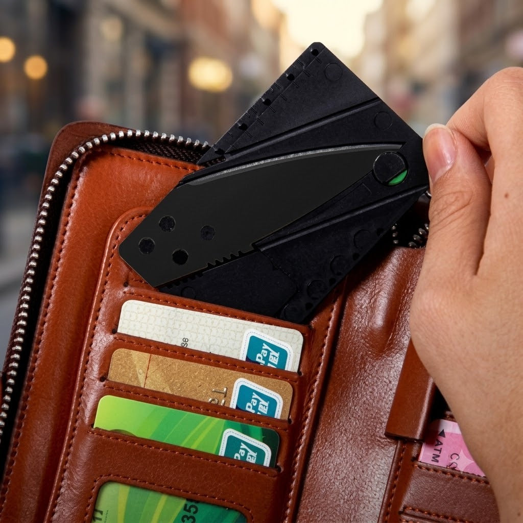Ultra-Slim Foldable Credit Card Pocket Knife – Compact EDC Utility Tool image 3