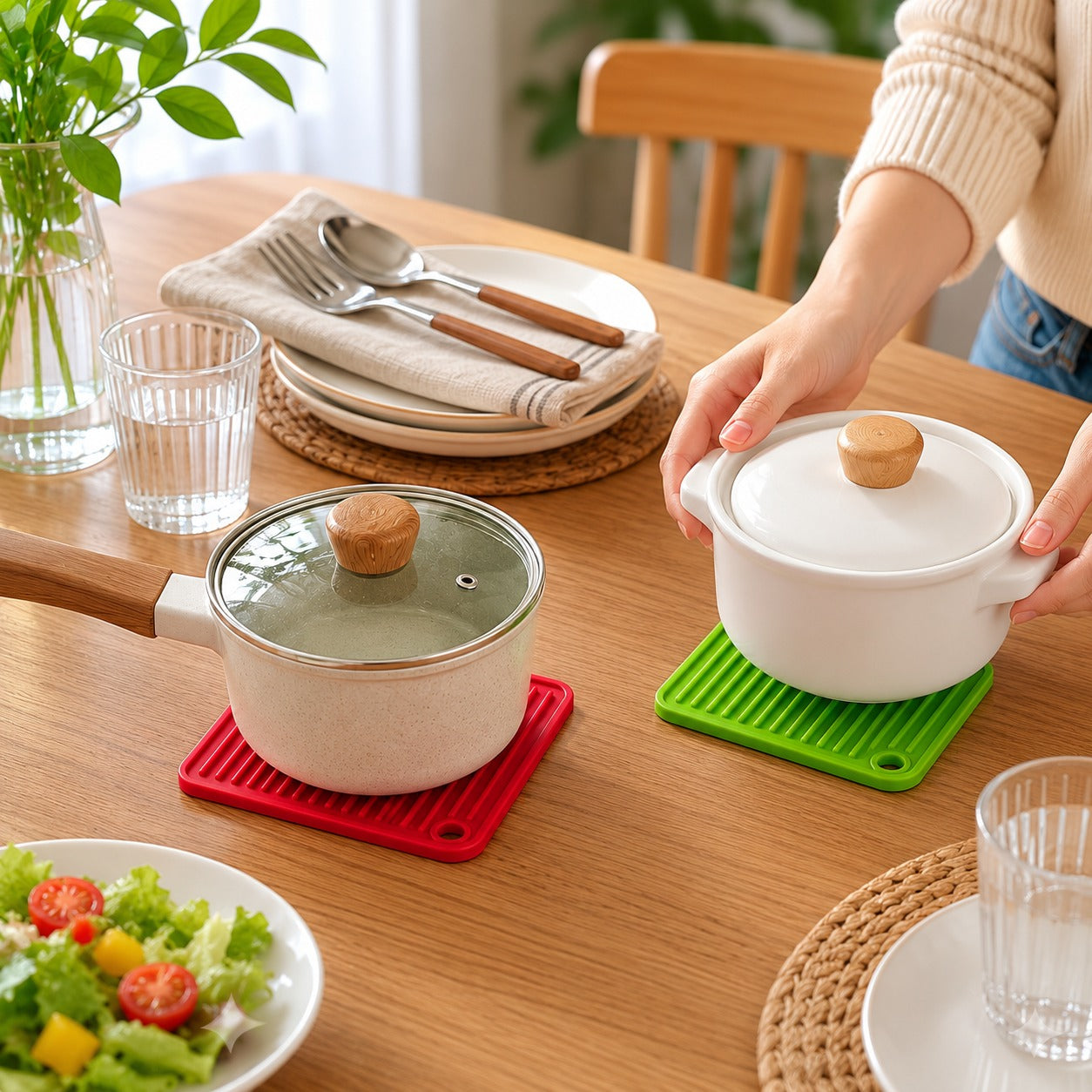 Premium Silicone Heat-Resistant Trivet Mat – Non-Slip Kitchen Counter Protector image 2