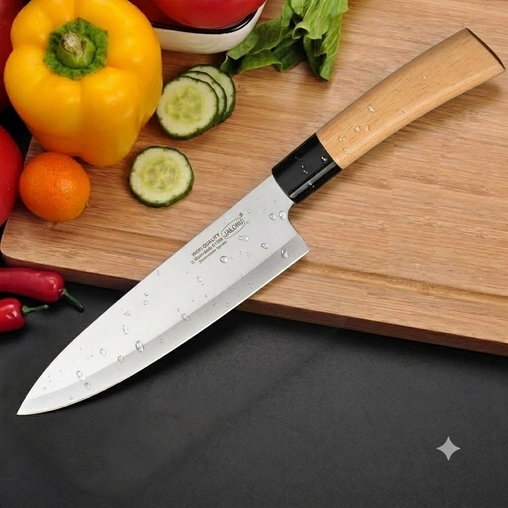 Professional Chef’s Knife – Precision Stainless Steel Blade with Natural Wood Handle image 2