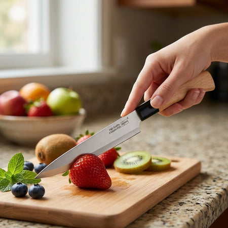 Professional Slicing Knife – Precision Stainless Steel Blade with Ergonomic Wood Handle image 2