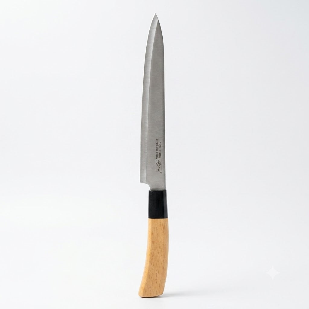 Professional Slicing Knife – Precision Stainless Steel Blade with Ergonomic Wood Handle main image