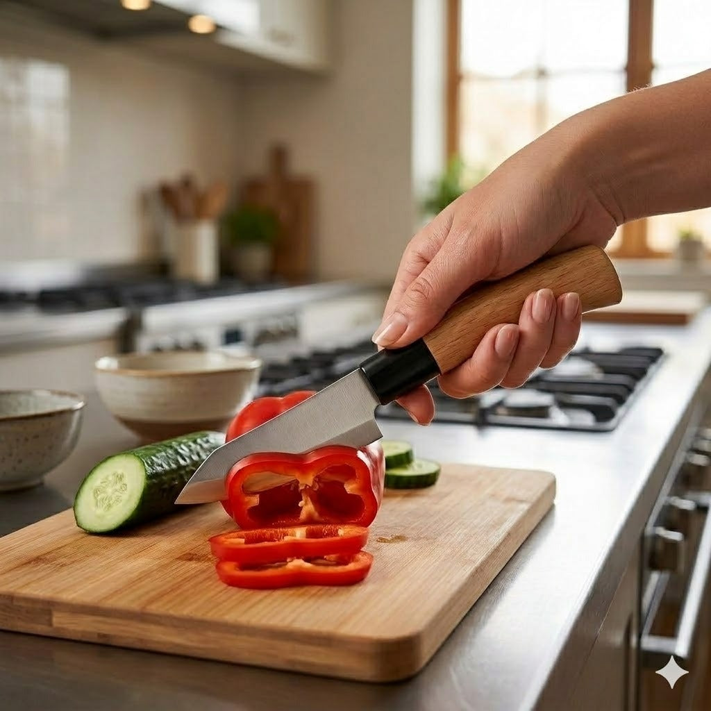 Professional Paring Knife – Compact Stainless Steel Blade with Ergonomic Wood Handle image 2