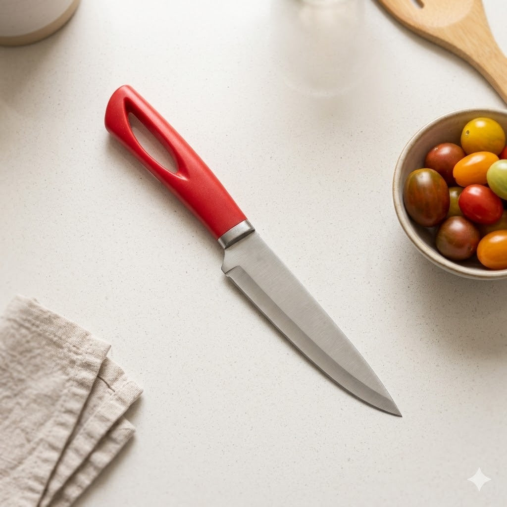 Ergonomic Stainless Steel Paring Knife with Vibrant Comfort-Grip Handle image 5