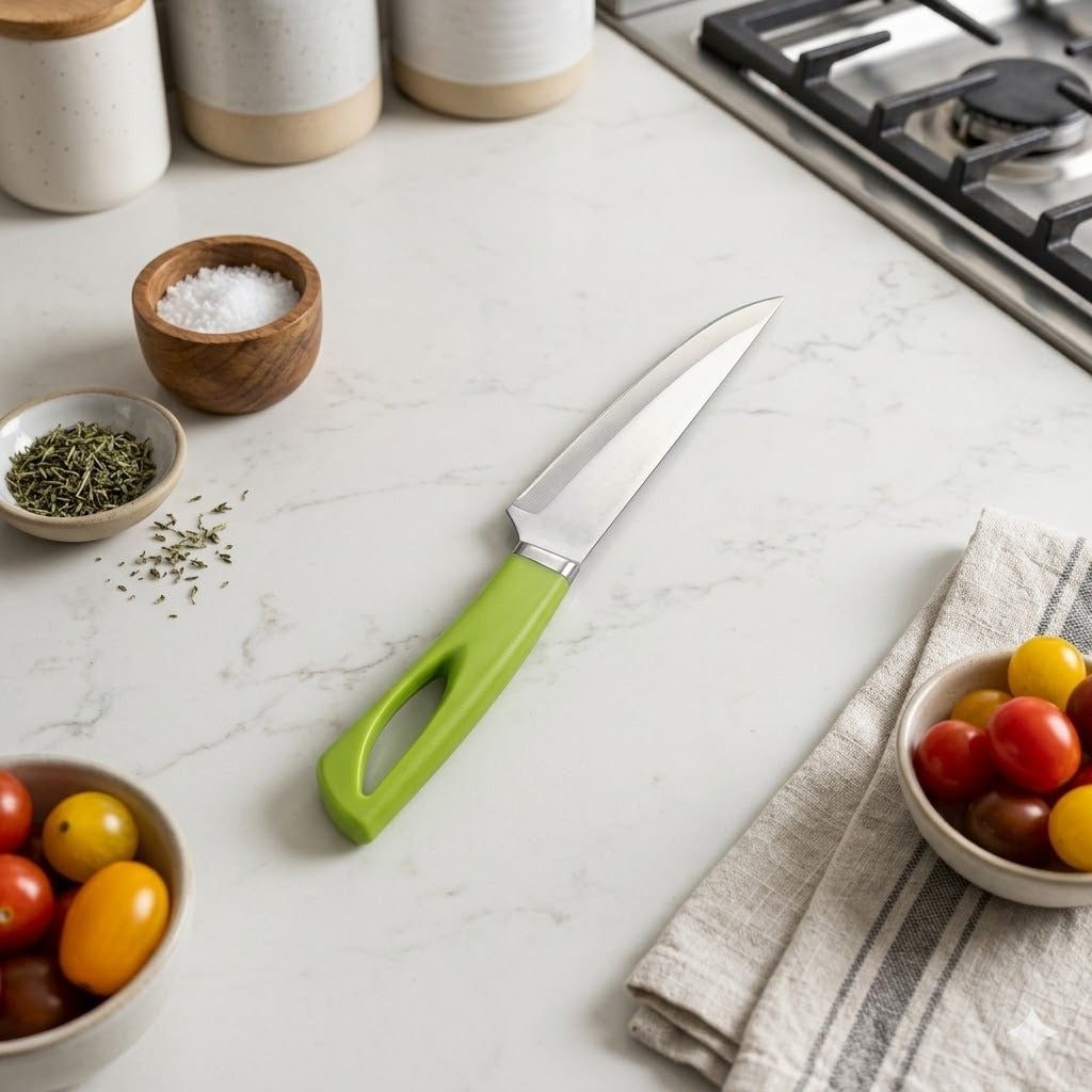 Ergonomic Stainless Steel Paring Knife with Vibrant Comfort-Grip Handle image 4