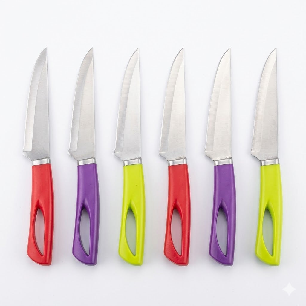 Ergonomic Stainless Steel Paring Knife with Vibrant Comfort-Grip Handle main image
