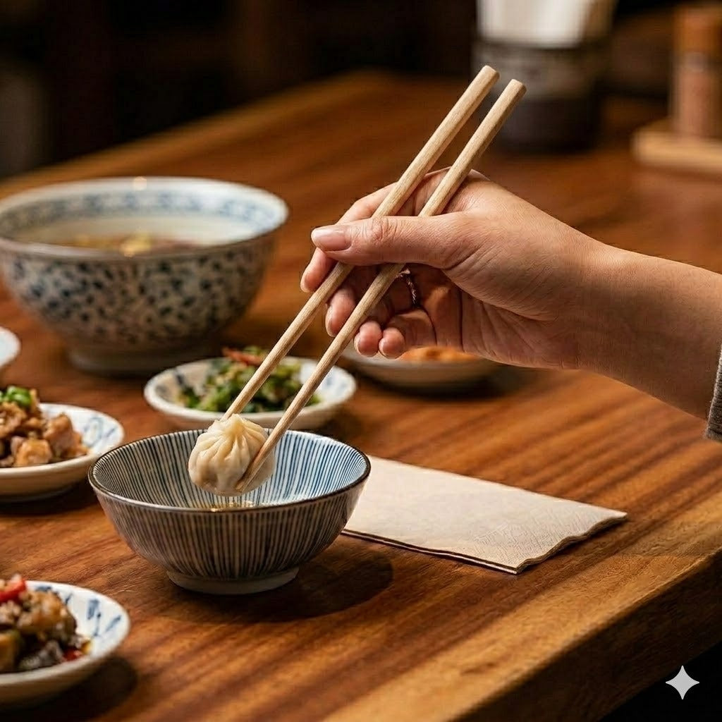Premium Reusable Wooden Chopsticks 10 Pcs – Natural Eco-Friendly Dining Set image 2