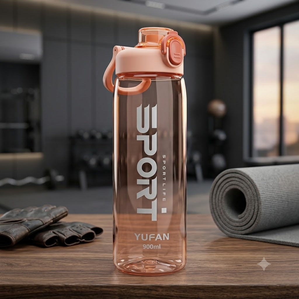YUFAN 900ml Sports Water Bottle – Leak-Proof Gym Water Bottle with Carrying Handle main image