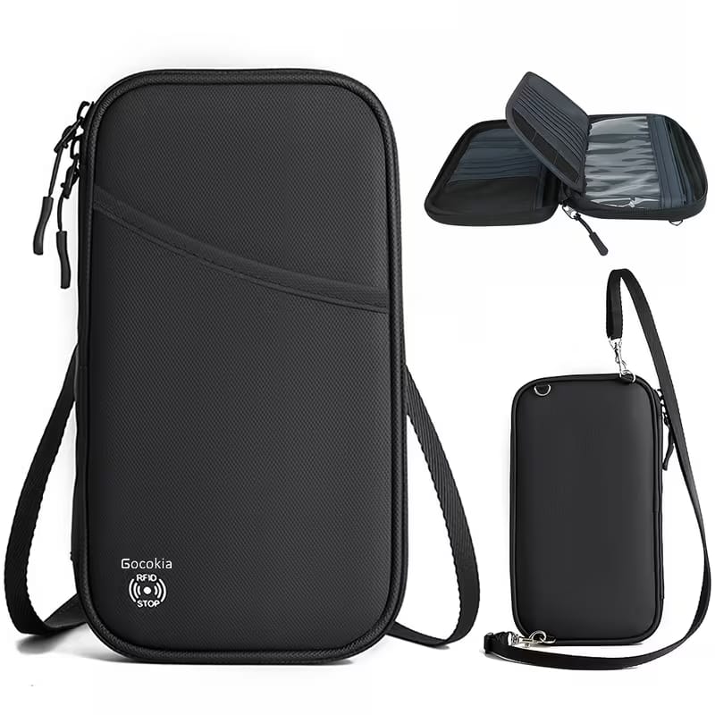 Travel Passport Wallet – All-in-One Document Organizer with Double Layer main image