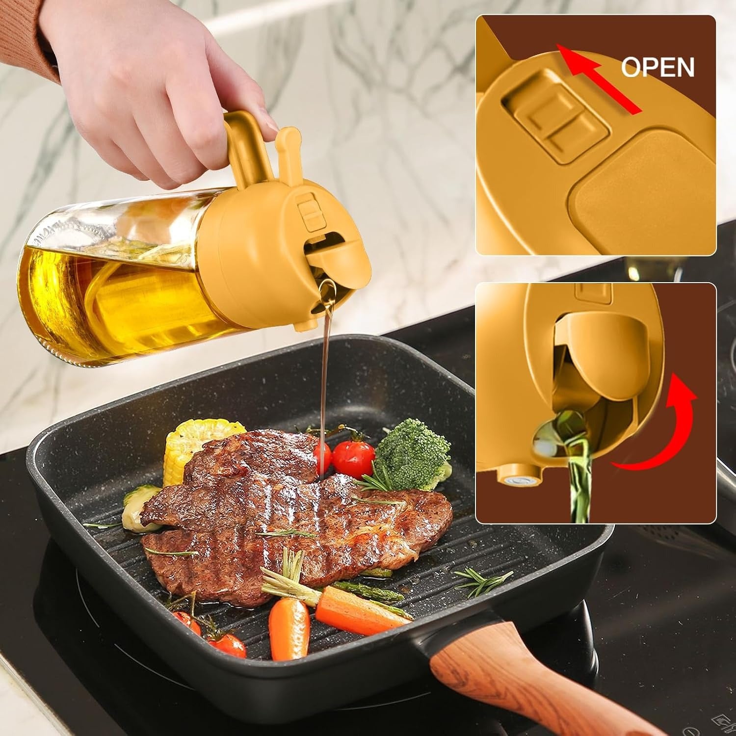2 in 1 Sprayable & Pourable Cooking Oil Bottle image 3