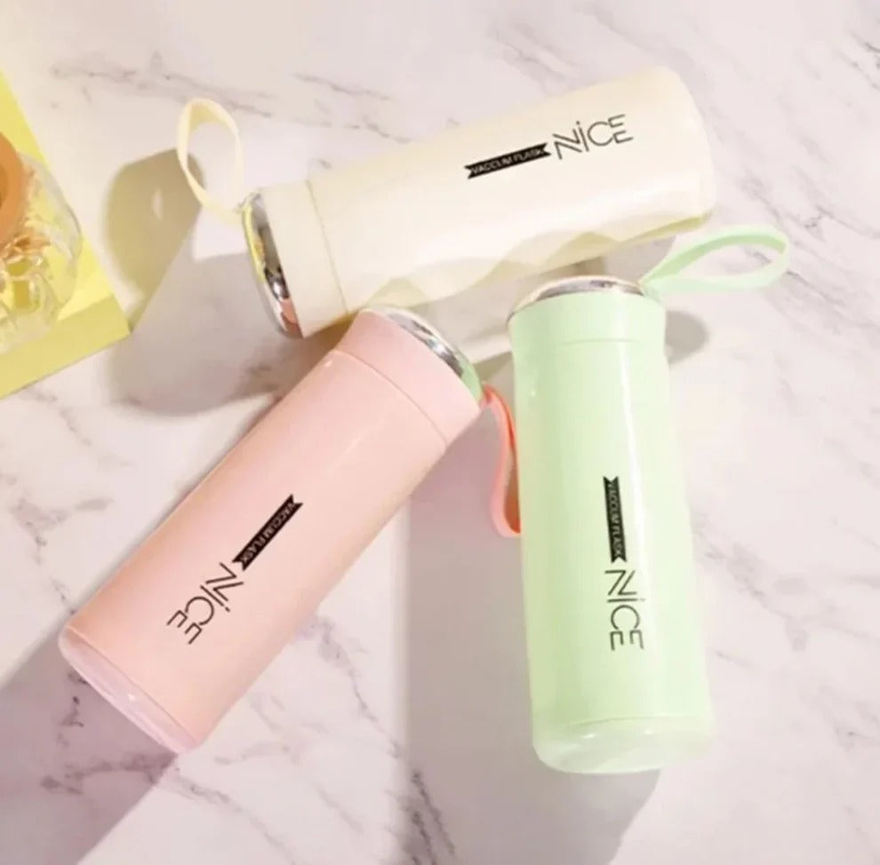 NICE 400ml Portable Vacuum Flask – Stylish Stainless Steel Insulated Water Bottle image 5