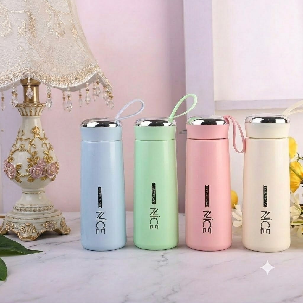 NICE 400ml Portable Vacuum Flask – Stylish Stainless Steel Insulated Water Bottle image 2