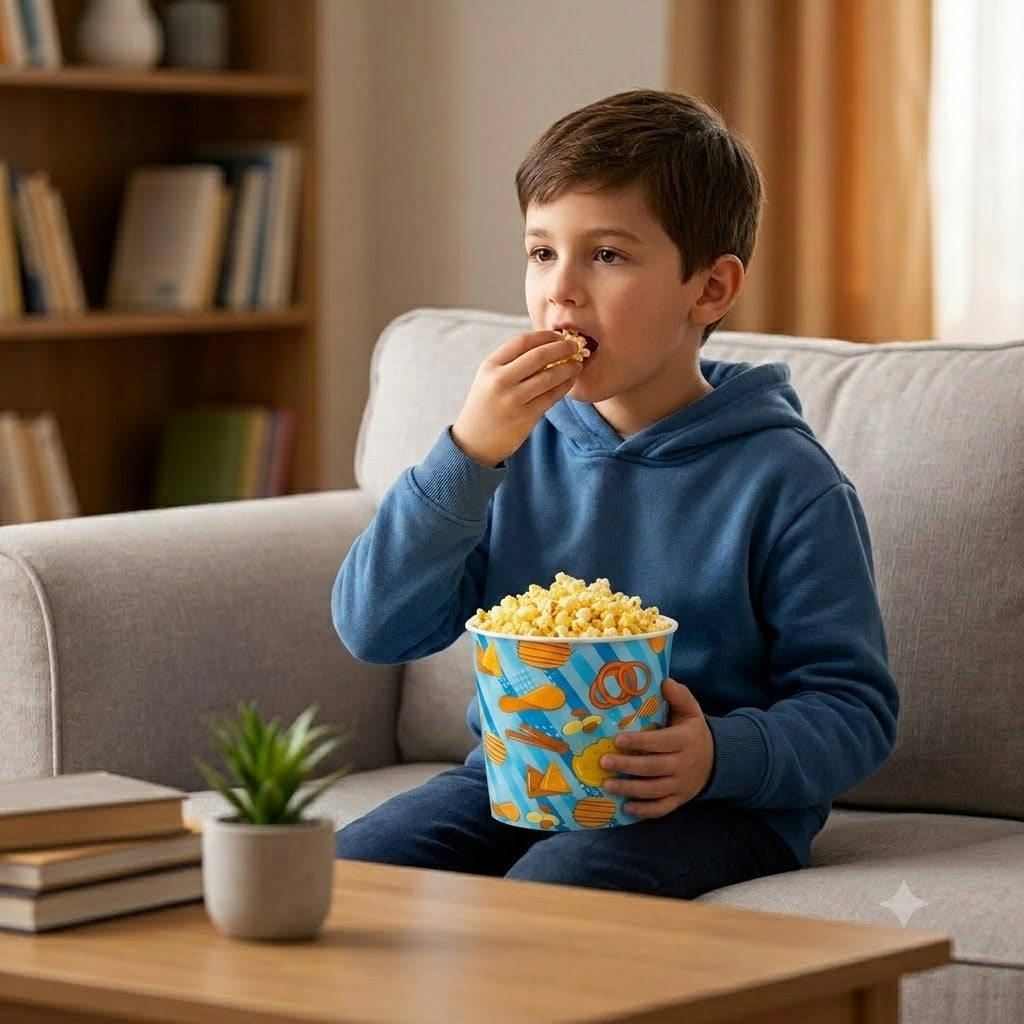 Decorative Popcorn & Snack Serving Buckets – Available in Large and Small Sizes image 4
