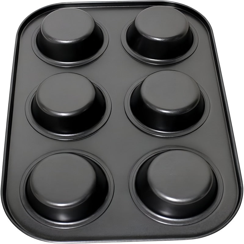 Professional Non-Stick 6-Cup Muffin Pan – Durable Carbon Steel Baking Tray for Cupcakes and Muffins image 3