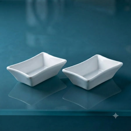 Elegant Rectangular Sauce & Spice Serving Dishes (Set of 2) image 2