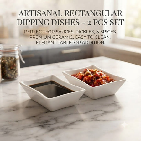 Elegant Rectangular Sauce & Spice Serving Dishes (Set of 2) main image