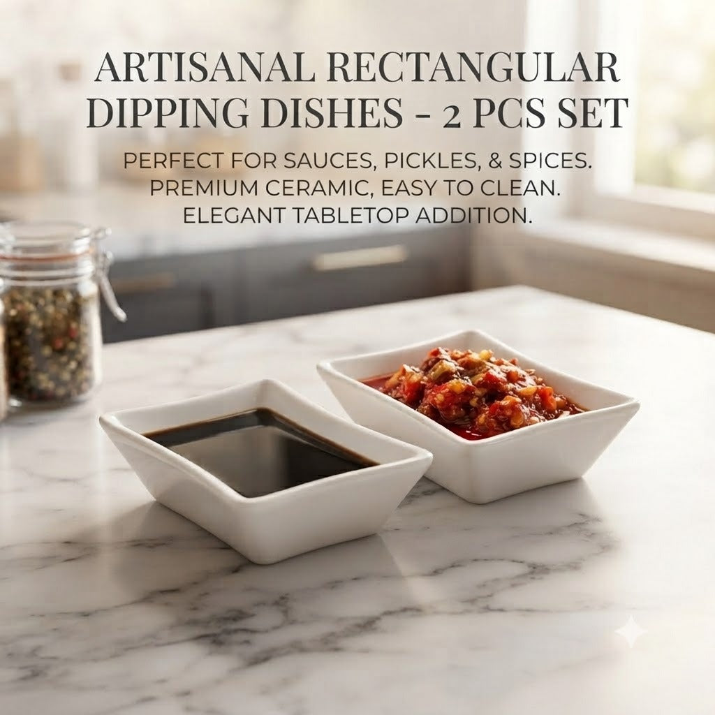 Elegant Rectangular Sauce & Spice Serving Dishes (Set of 2) main image