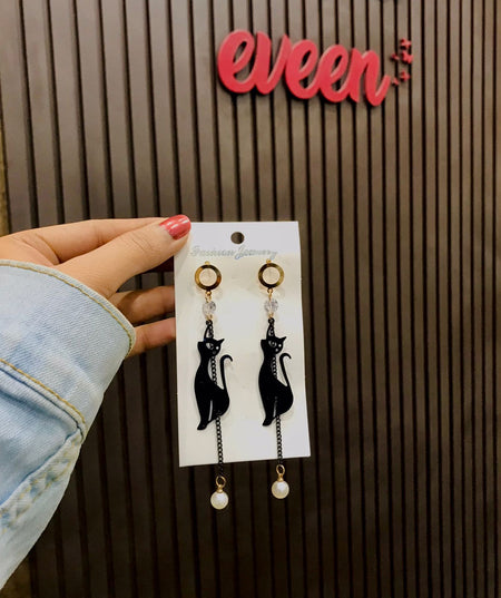 Trendy Cat Women Drop Earrings - image 2