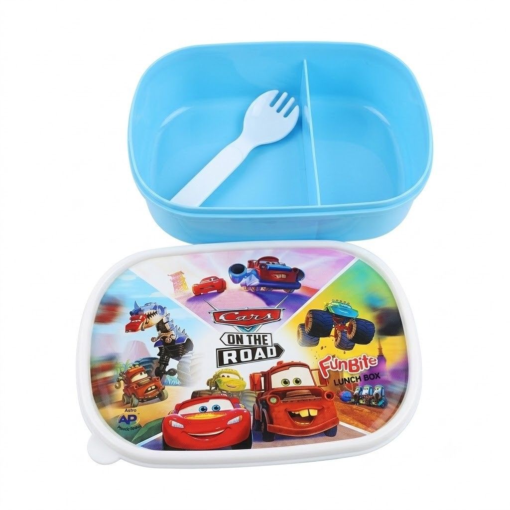 FunBite Divided Kids’ Lunch Box with Secure Lid & Utensil image 3
